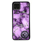 Purple and Silver Marble Monogram | Google Phone Case
