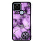 Purple and Silver Marble Monogram | Google Phone Case