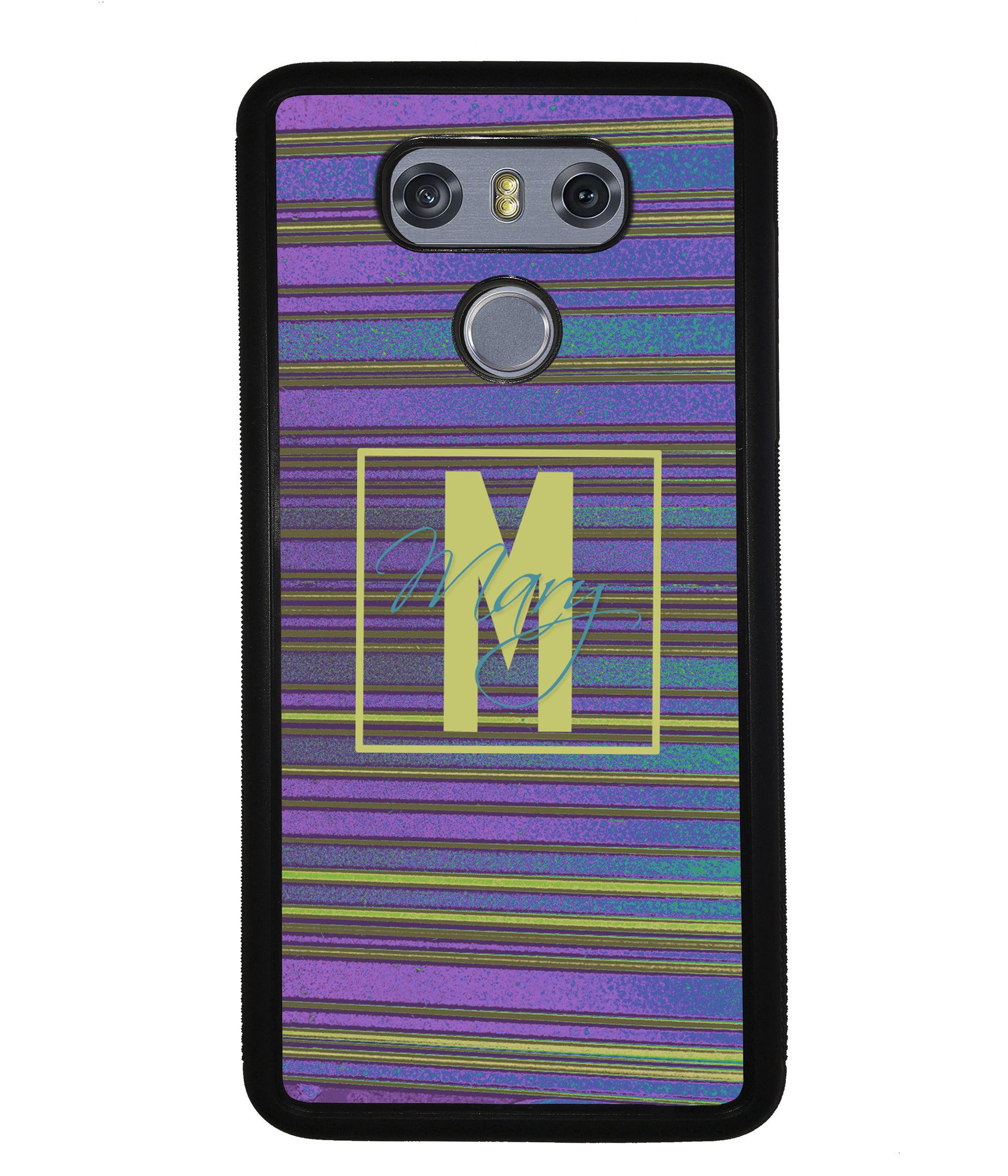 Purple & Blue Stripe 90s Personalized | LG Phone Case