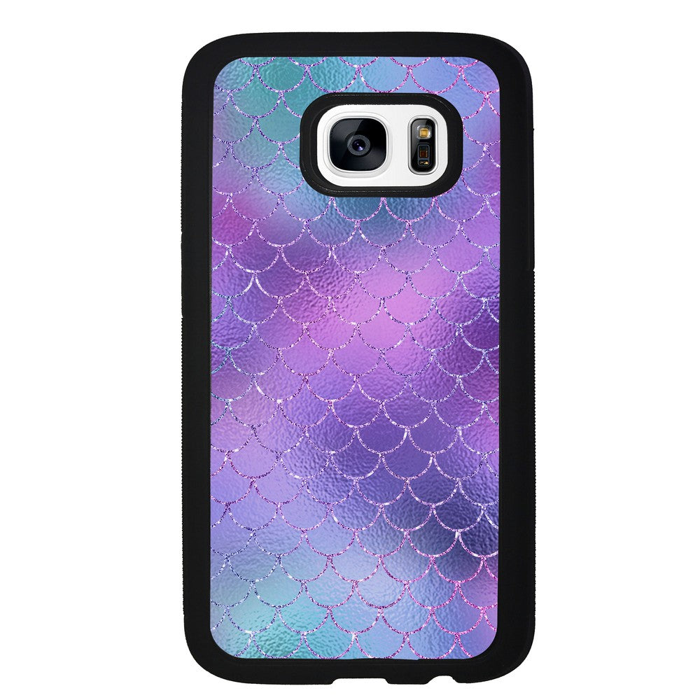 Purple Glitter Pastel Mermaid Scales | Samsung Phone Case