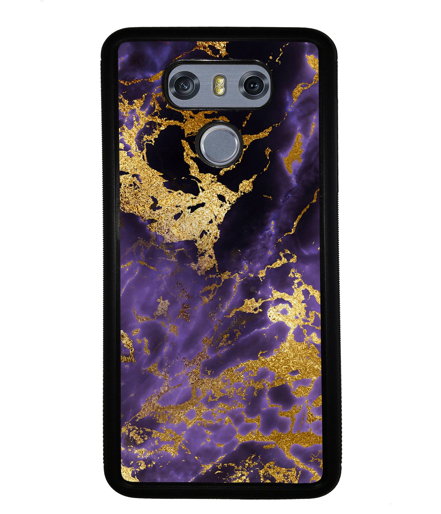 Purple and Gold Foil Marble | LG Phone Case