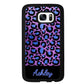 Leopard Skin Purple and Blue Gold Foil Personalized | Samsung Phone Case