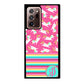 Rainbow Stripes Pink Unicorn Initial | Samsung Phone Case
