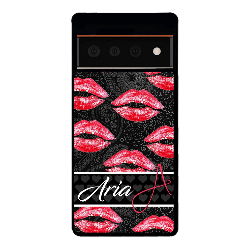 Red Lips French Pattern Personalized | Google Phone Case