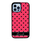 Pinkish Red Polka Dot Black Personalized | Apple iPhone Case
