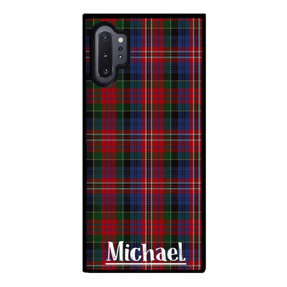 Plaid Tartan Sweater Green Blue and Red Personalized | Samsung Phone Case