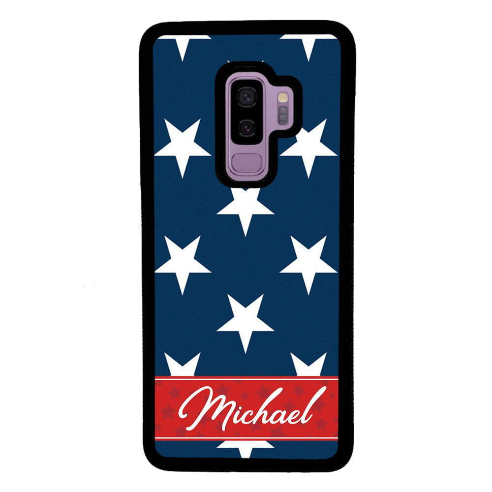 Red White and Blue Stars Personalized | Samsung Phone Case