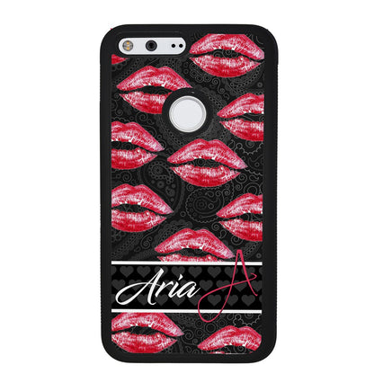 Red Lips French Pattern Personalized | Google Phone Case