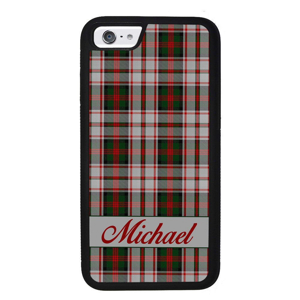 Red and Green Tartan Plaid Personalized | Apple iPhone Case