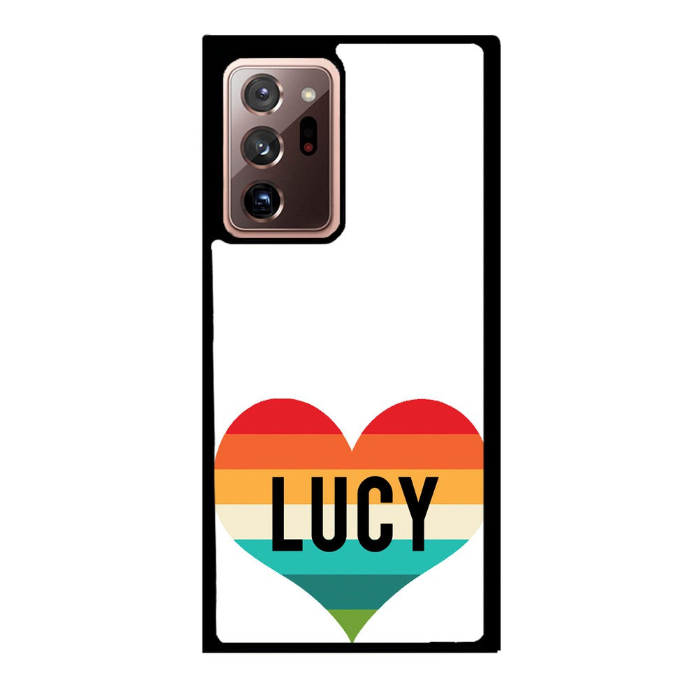 Retro Heart Rainbow Personalized | Samsung Phone Case