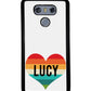 Retro Heart Rainbow Personalized | LG Phone Case