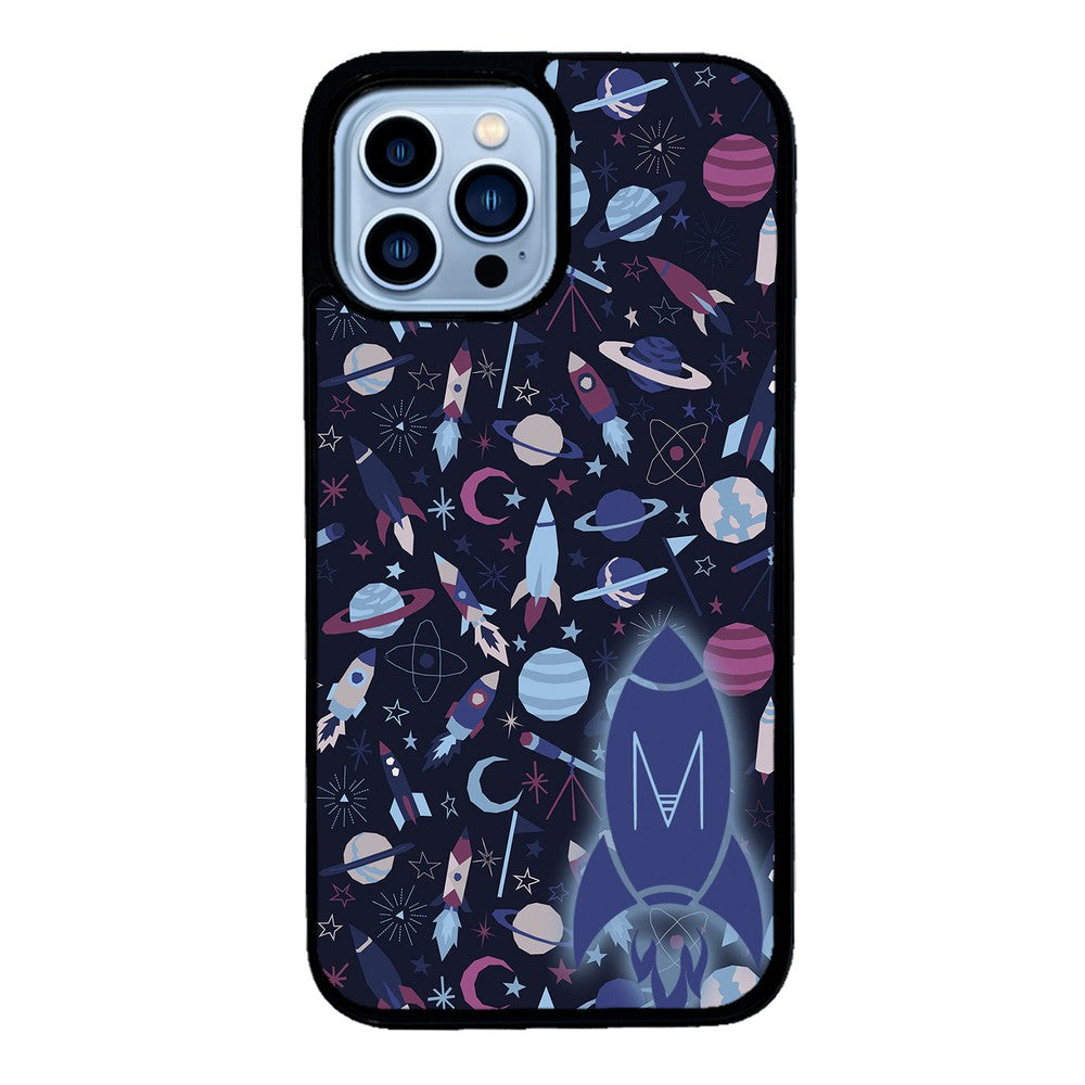 Space Planets Rockets Initial | Apple iPhone Case