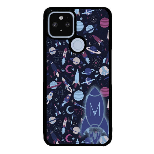 Space Planets Rockets Initial | Google Phone Case