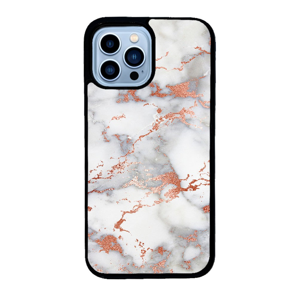 Rose Gold White Marble | Apple iPhone Case