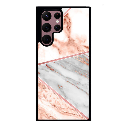 Rose Gold Marble Triangles | Samsung Phone Case