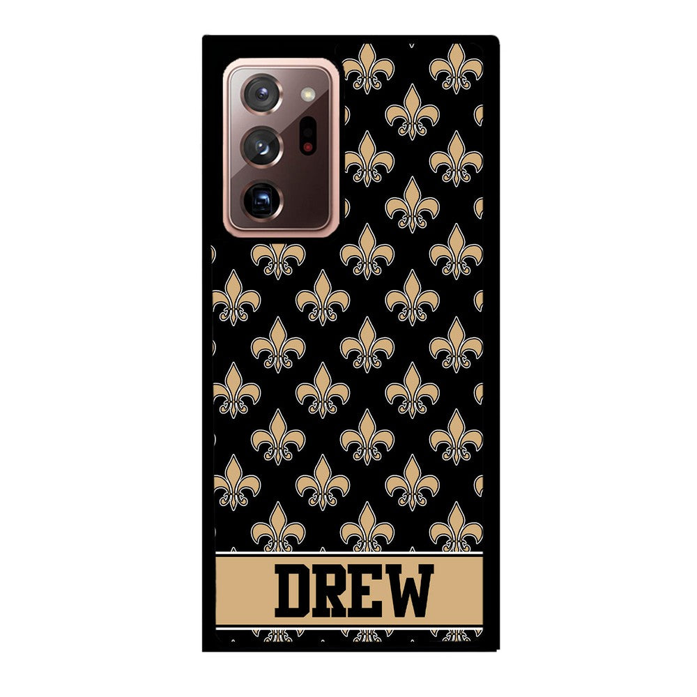 Black and Gold Fleur De Lis Personalized | Samsung Phone Case