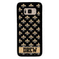 Black and Gold Fleur De Lis Personalized | Samsung Phone Case