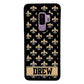 Black and Gold Fleur De Lis Personalized | Samsung Phone Case
