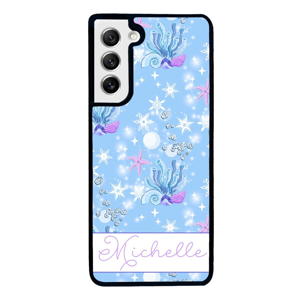 Sea Shells Coral and Starfish Personalized | Samsung Phone Case