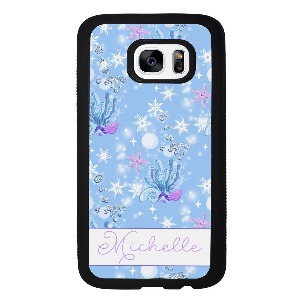 Sea Shells Coral and Starfish Personalized | Samsung Phone Case