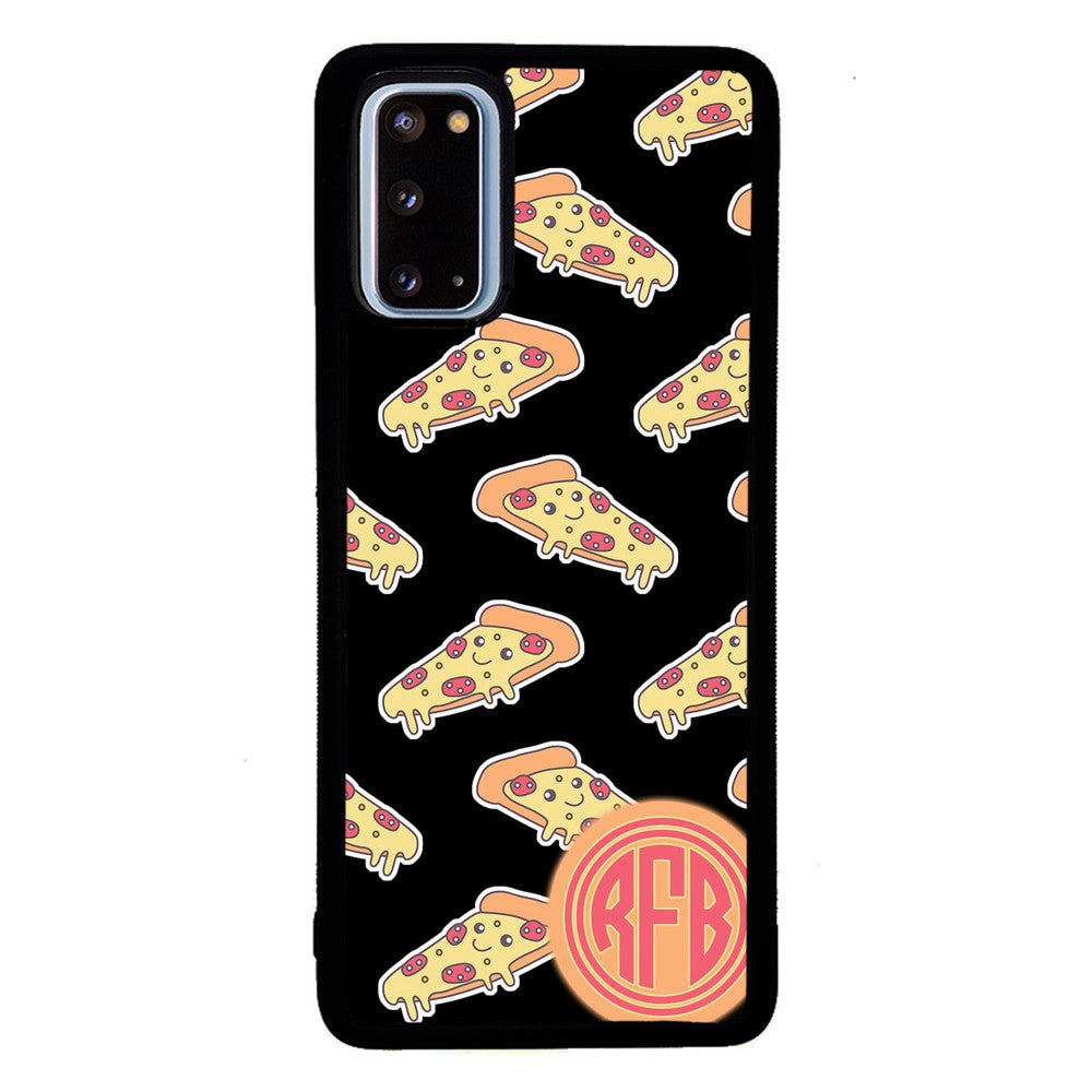 Smiley Face Pizza Monogram | Samsung Phone Case