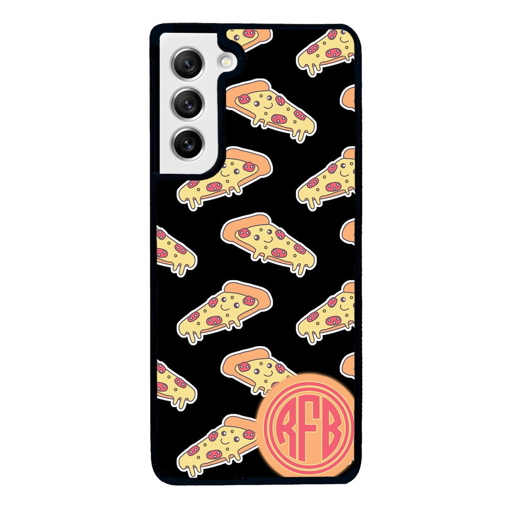 Smiley Face Pizza Monogram | Samsung Phone Case