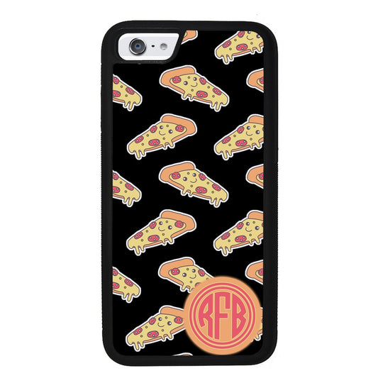 Smiley Face Pizza Monogram | Apple iPhone Case