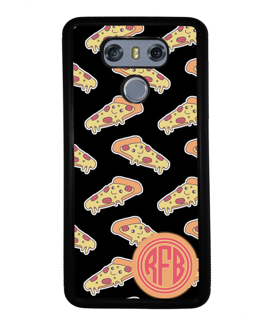 Smiley Face Pizza Monogram | LG Phone Case