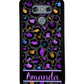 Space Leopard Blue Purple Gold Foil Personalized | LG Phone Case