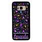Space Leopard Blue Purple Gold Foil Personalized | Samsung Phone Case