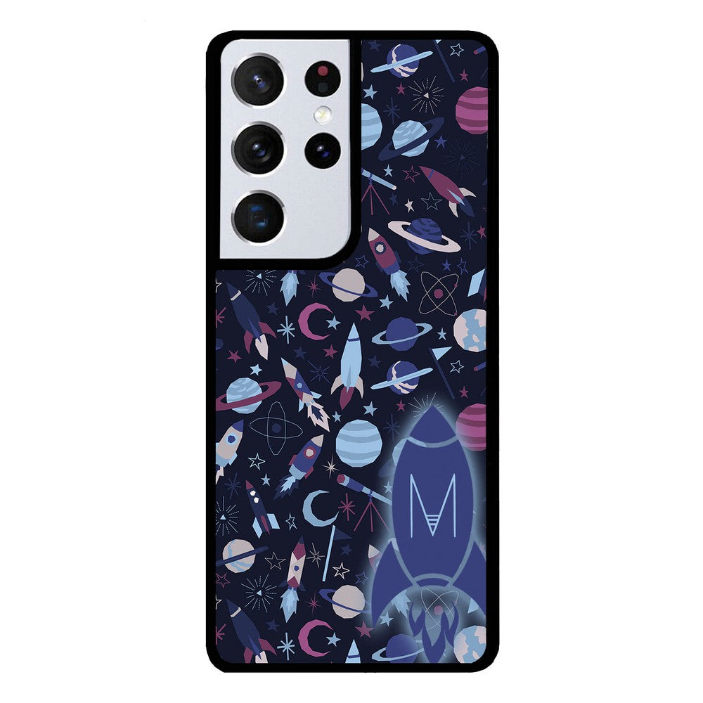 Space Planets Rockets Initial | Samsung Phone Case