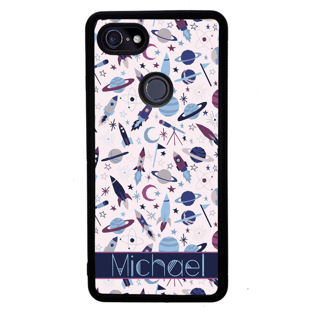 Space Rockets Planets Personalized | Google Phone Case