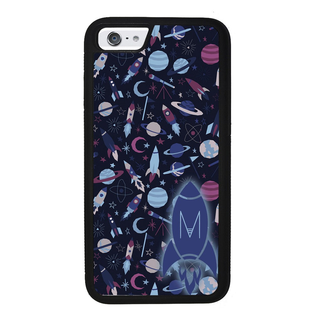 Space Planets Rockets Initial | Apple iPhone Case