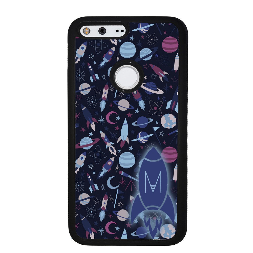 Space Planets Rockets Initial | Google Phone Case