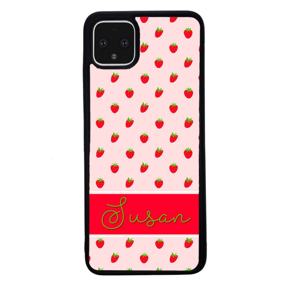 Strawberry Pattern Personalized | Google Phone Case
