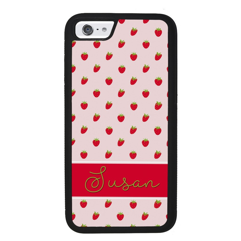Strawberry Pattern Personalized | Apple iPhone Case