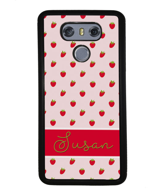 Strawberry Pattern Personalized | LG Phone Case