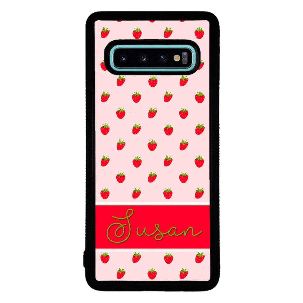 Strawberry Pattern Personalized | Samsung Phone Case