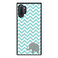 Teal Blue Elephant Chevron Initial | Samsung Phone Case