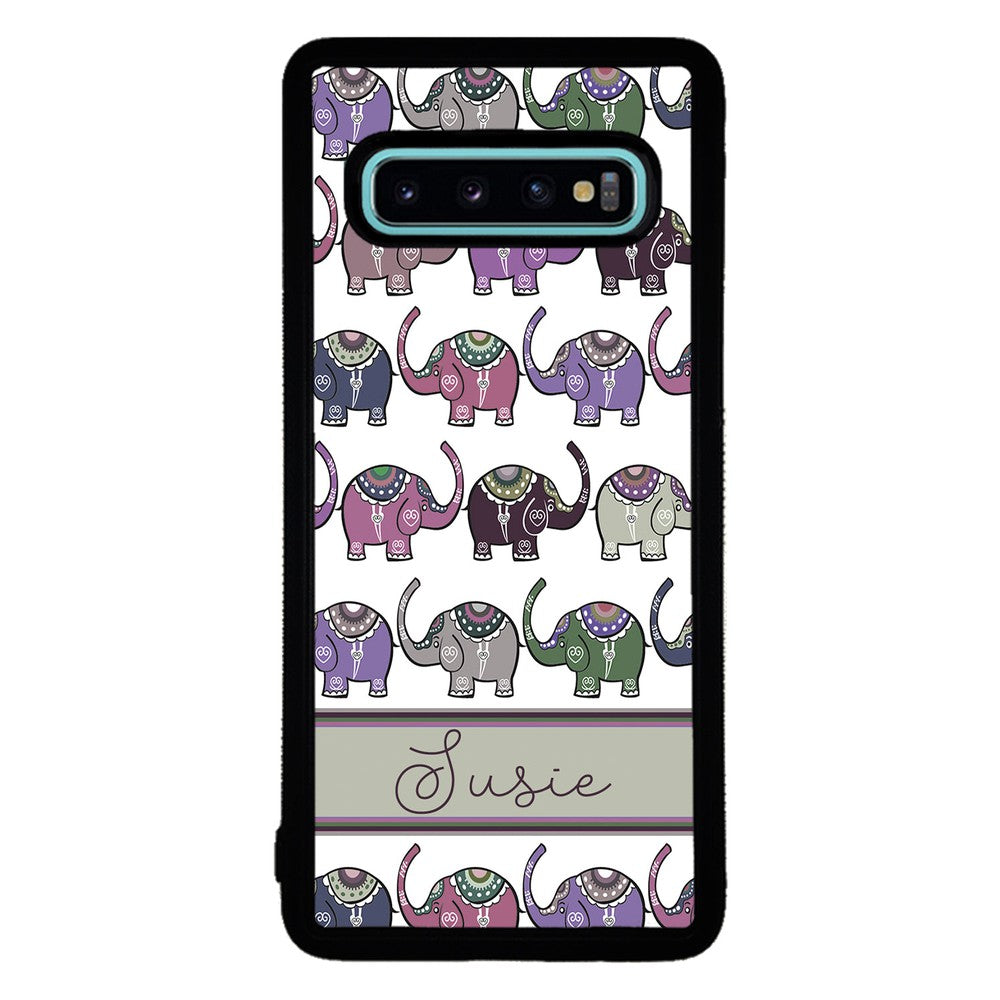 Elephant Tribal Pastel Personalized | Samsung Phone Case