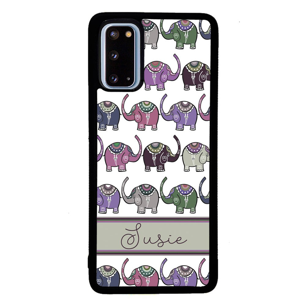 Elephant Tribal Pastel Personalized | Samsung Phone Case