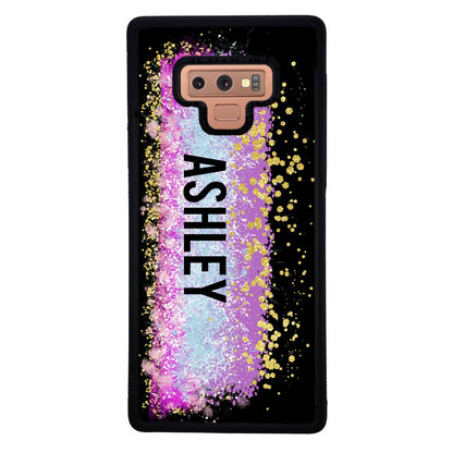 Unicorn Teal Purple Pink Gold Splash Personalized | Samsung Phone Case