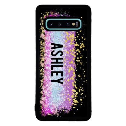 Unicorn Teal Purple Pink Gold Splash Personalized | Samsung Phone Case
