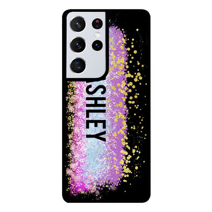 Unicorn Teal Purple Pink Gold Splash Personalized | Samsung Phone Case