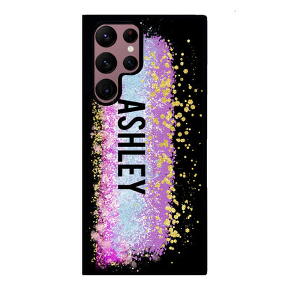 Unicorn Teal Purple Pink Gold Splash Personalized | Samsung Phone Case