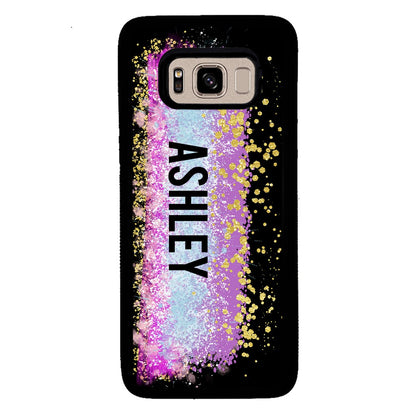 Unicorn Teal Purple Pink Gold Splash Personalized | Samsung Phone Case