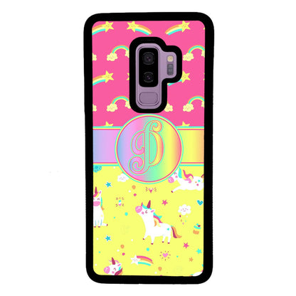 Unicorn Pastel Rainbow Initial | Samsung Phone Case