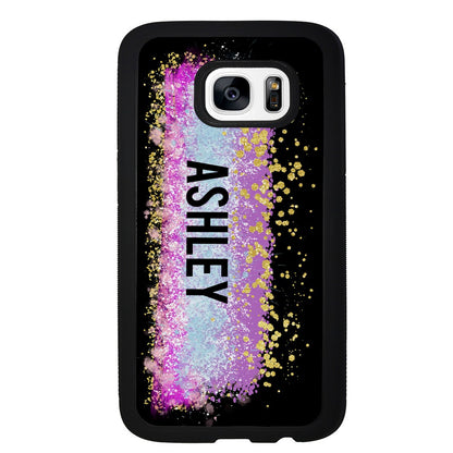 Unicorn Teal Purple Pink Gold Splash Personalized | Samsung Phone Case
