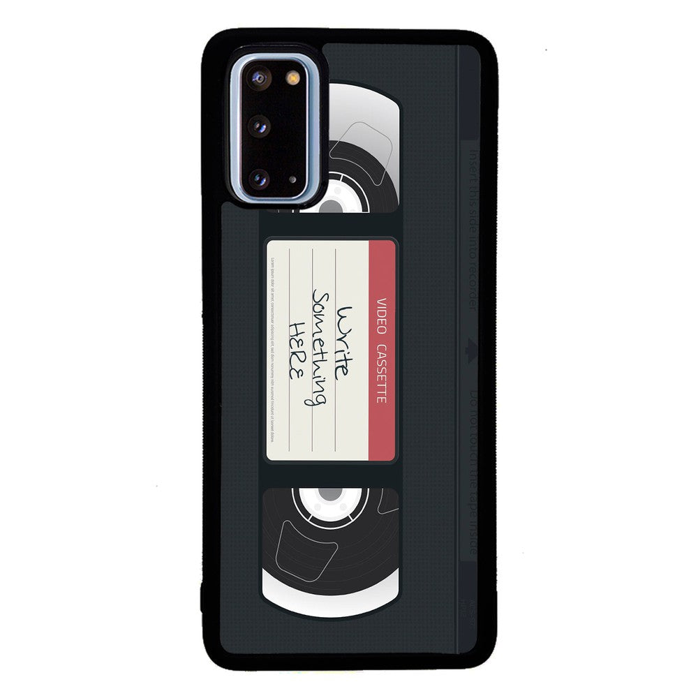 VHS Cassette Tape Retro Black and Red Personalized | Samsung Phone Case