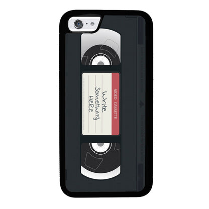 VHS Video Cassette Tape Black and Red Personalized | Apple iPhone Case